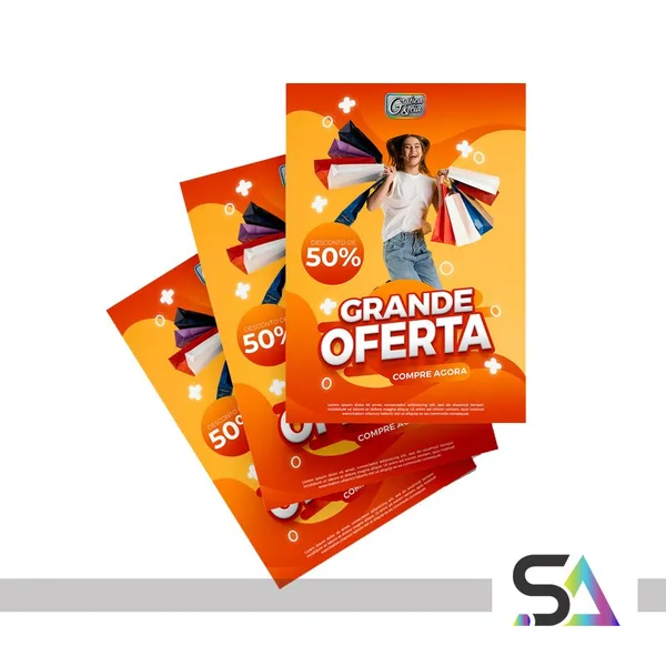 Flyers impressos pela SELOART